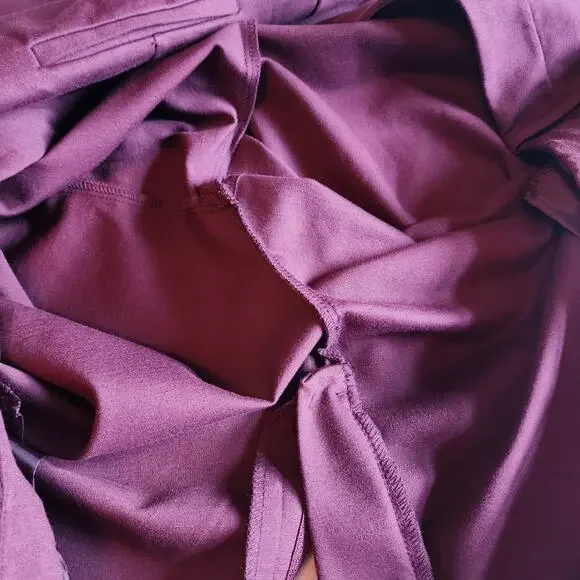 Liz‎ Claiborne NWT Emma maroon mid-rise slim leg ankle pants woman's size 24W - Picture 9 of 13